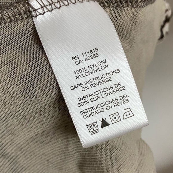 Michael Kors • Tan Cream V Neck Midi Dress - Picture 7 of 7